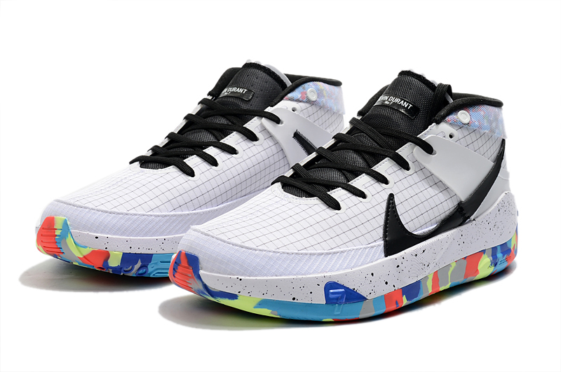 2020 Nike Kevin Durant 13 White Colorful Black - Click Image to Close